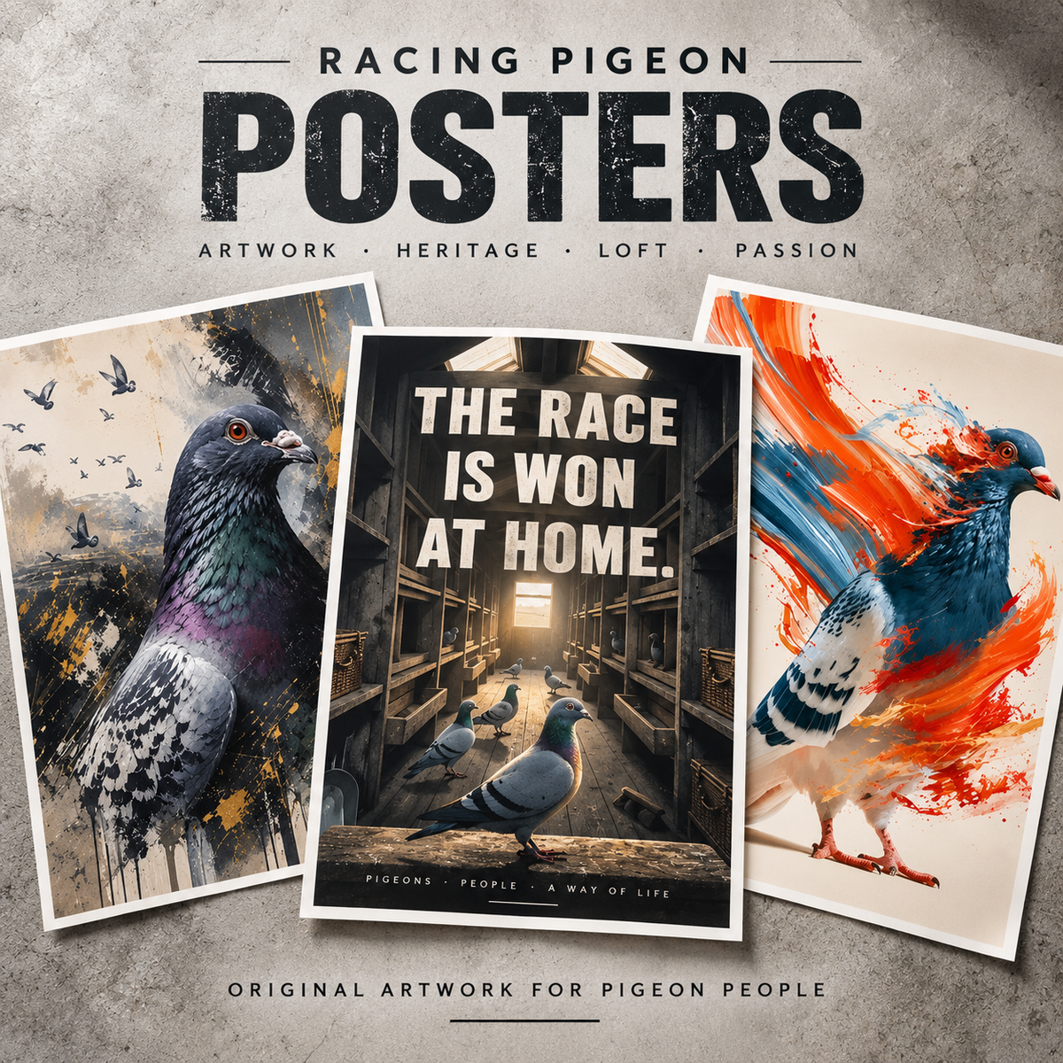 Racing Pigeon Posters