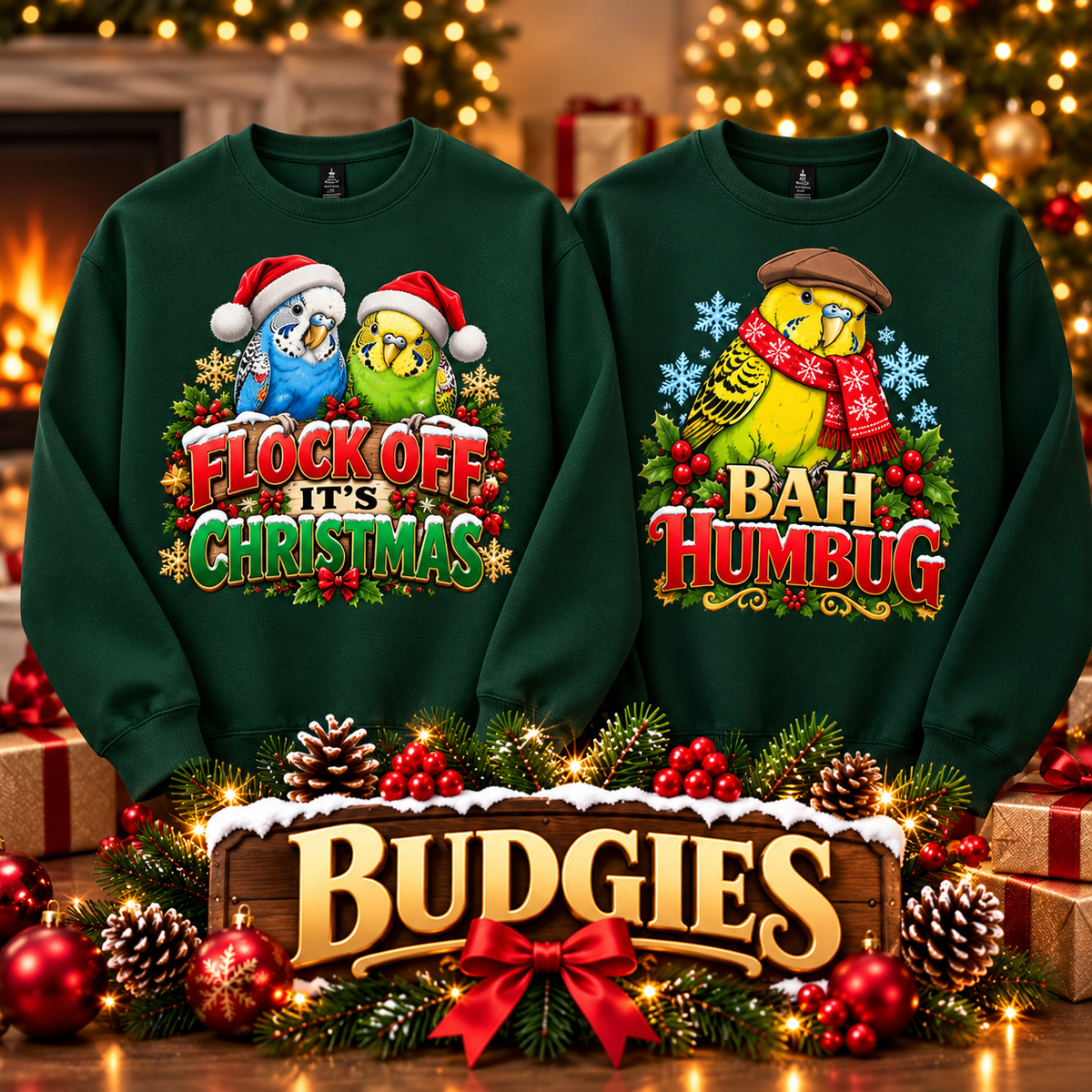 Budgie Christmas Jumpers & Sweatshirts
