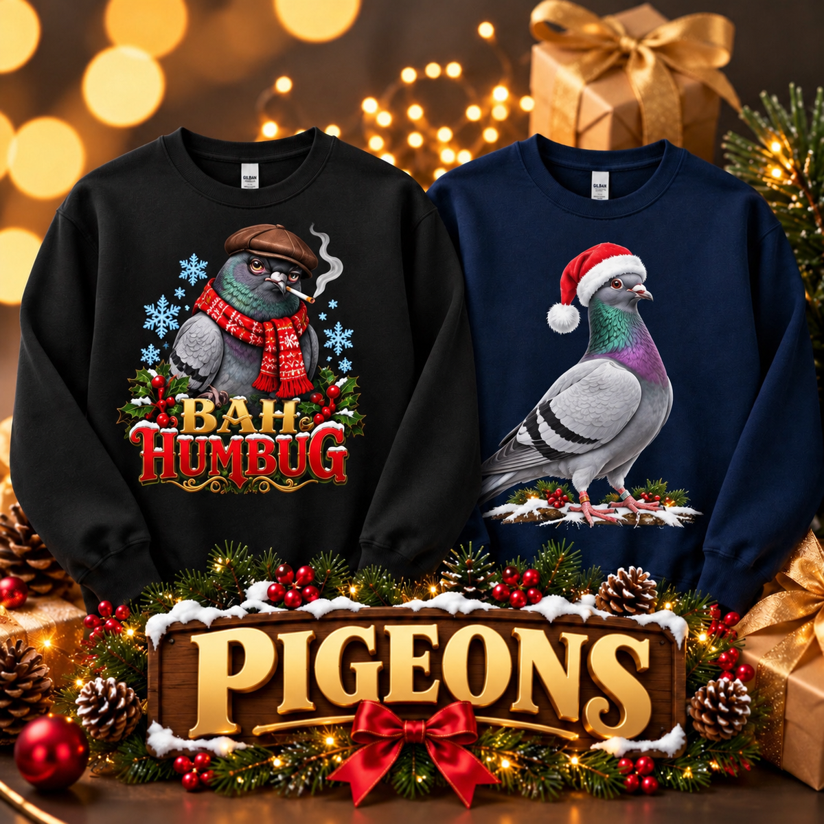 Pigeon Christmas Jumpers & Sweatshirts
