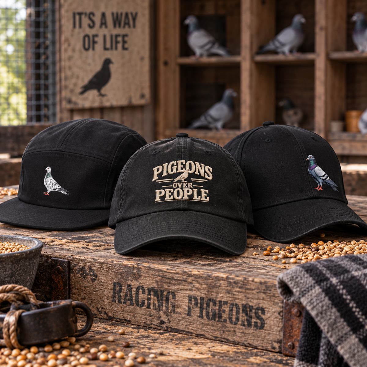 Racing Pigeon Caps
