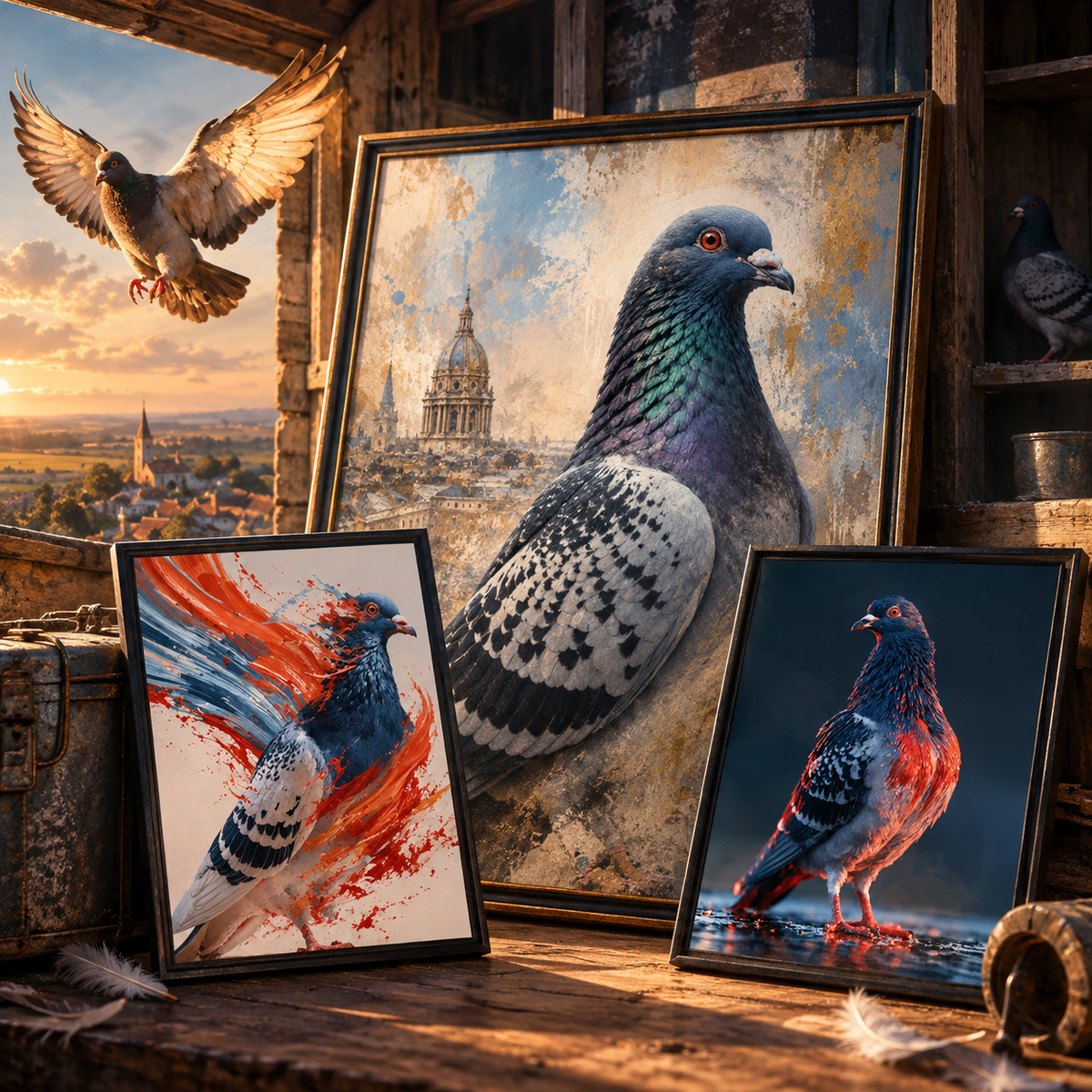 Racing Pigeon Artwork