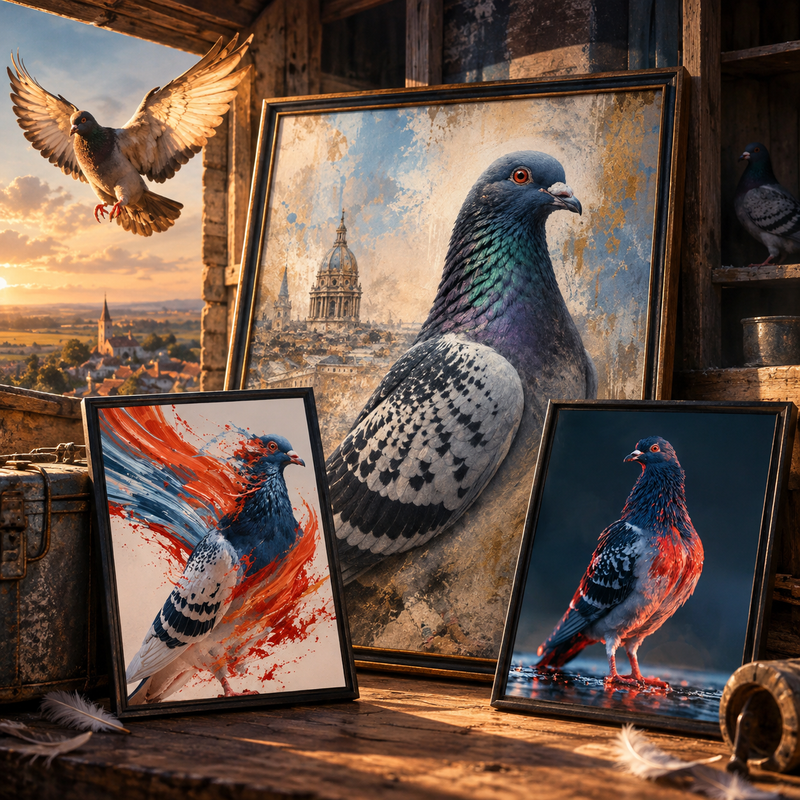 Racing Pigeon Artwork