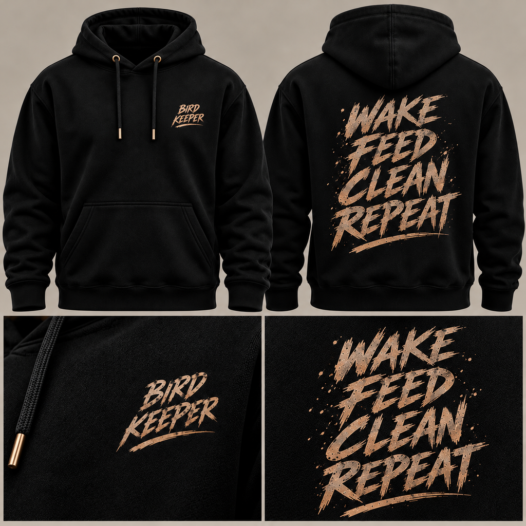 Wake Feed Clean Repeat | Bird Keeper Hoodie