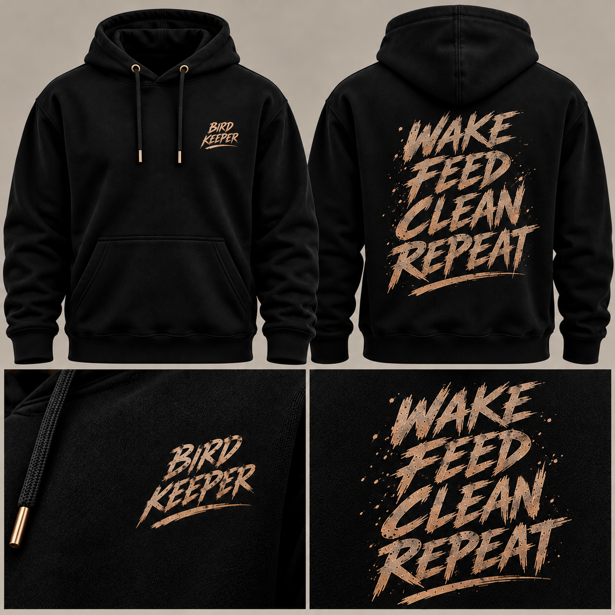 Wake Feed Clean Repeat | Bird Keeper Hoodie