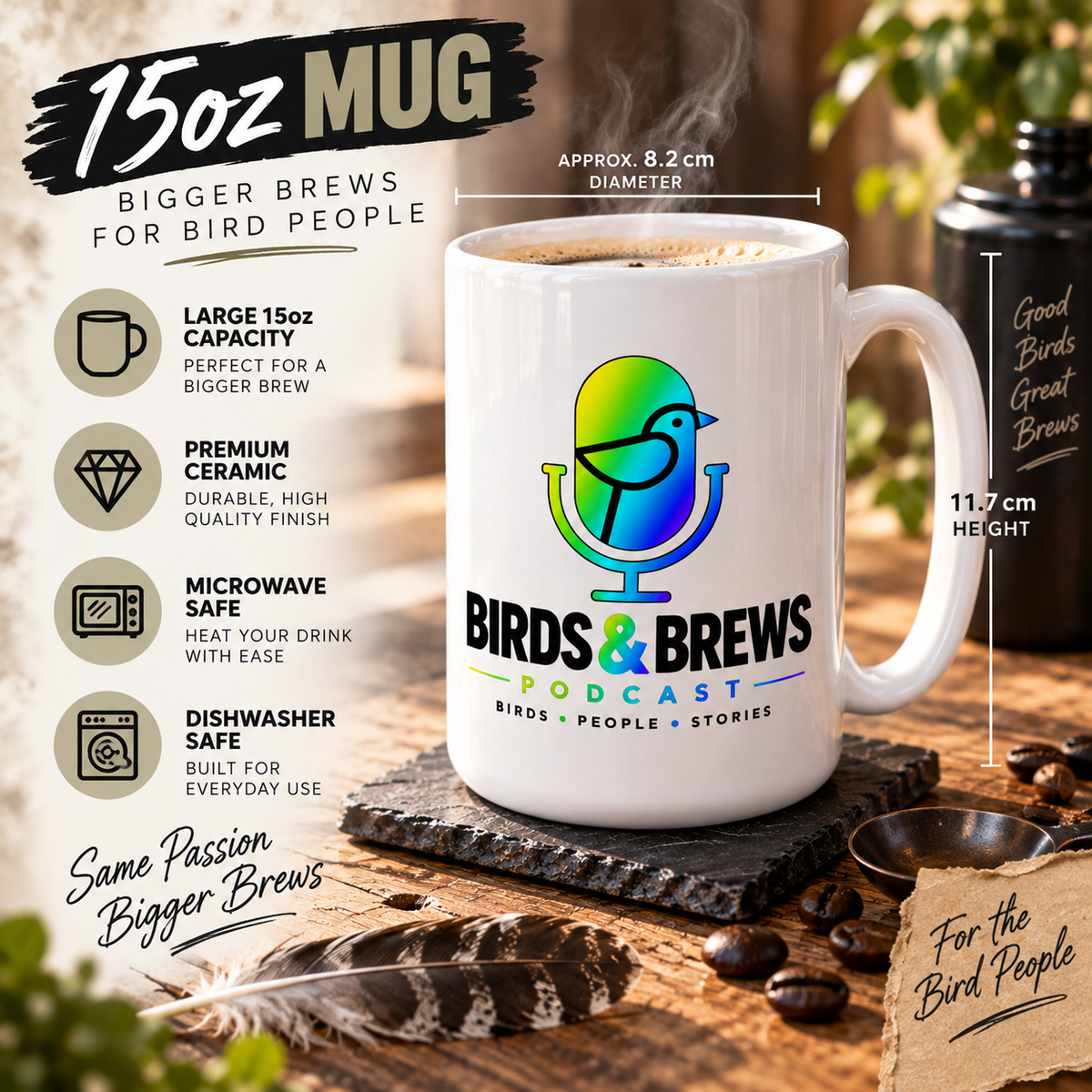 Birds & Brews Podcast – 15oz Mug