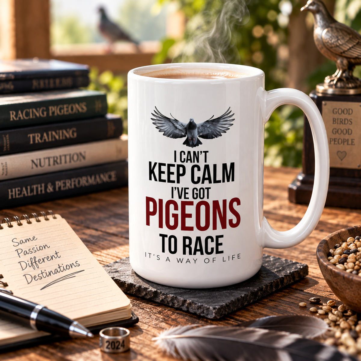I Can't Keep Calm – I've Got Pigeons to Race – 15oz Racing Pigeon Mug