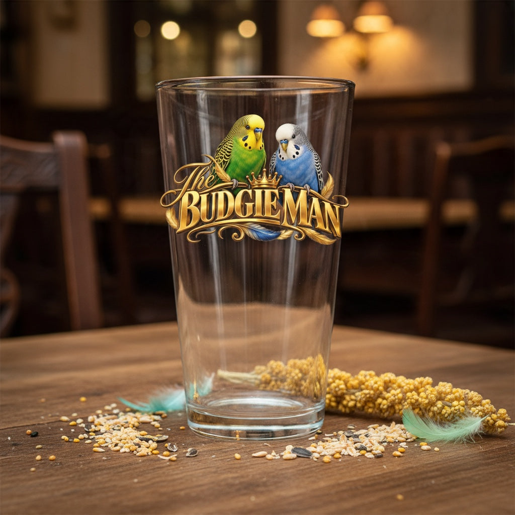 Budgie Man – Pint Glass