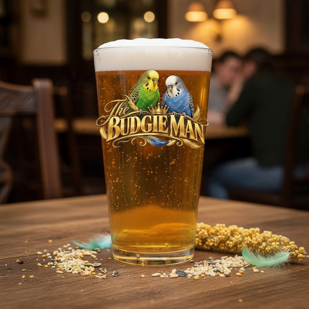 Budgie Man – Pint Glass