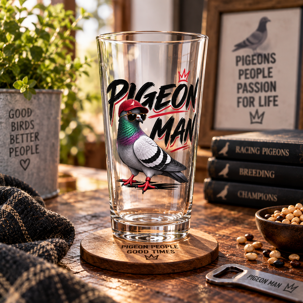 Pigeon Man – Racing Pigeon Pint Glass