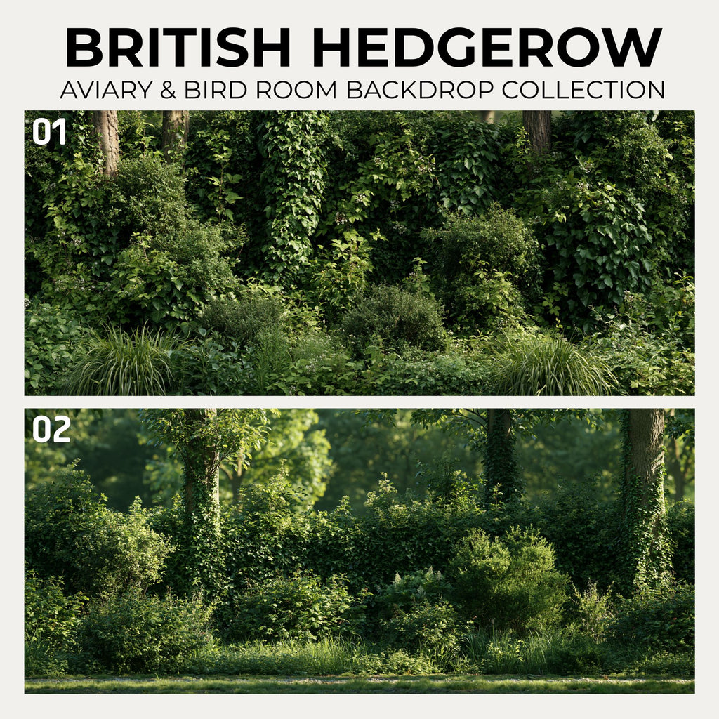 British Hedgerow — Aviary & Bird Room Backdrop Collection