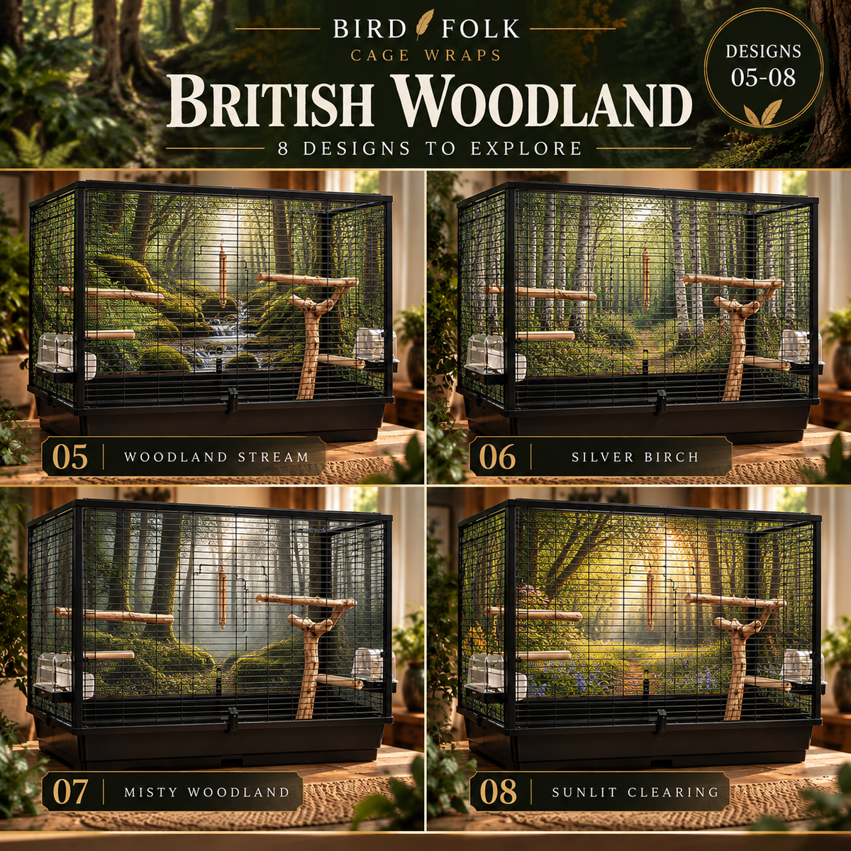 CR01 — British Woodland Cage Wraps