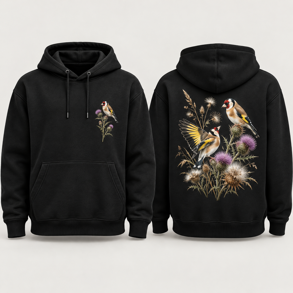 Floral Goldfinch | Garden Bird Hoodie