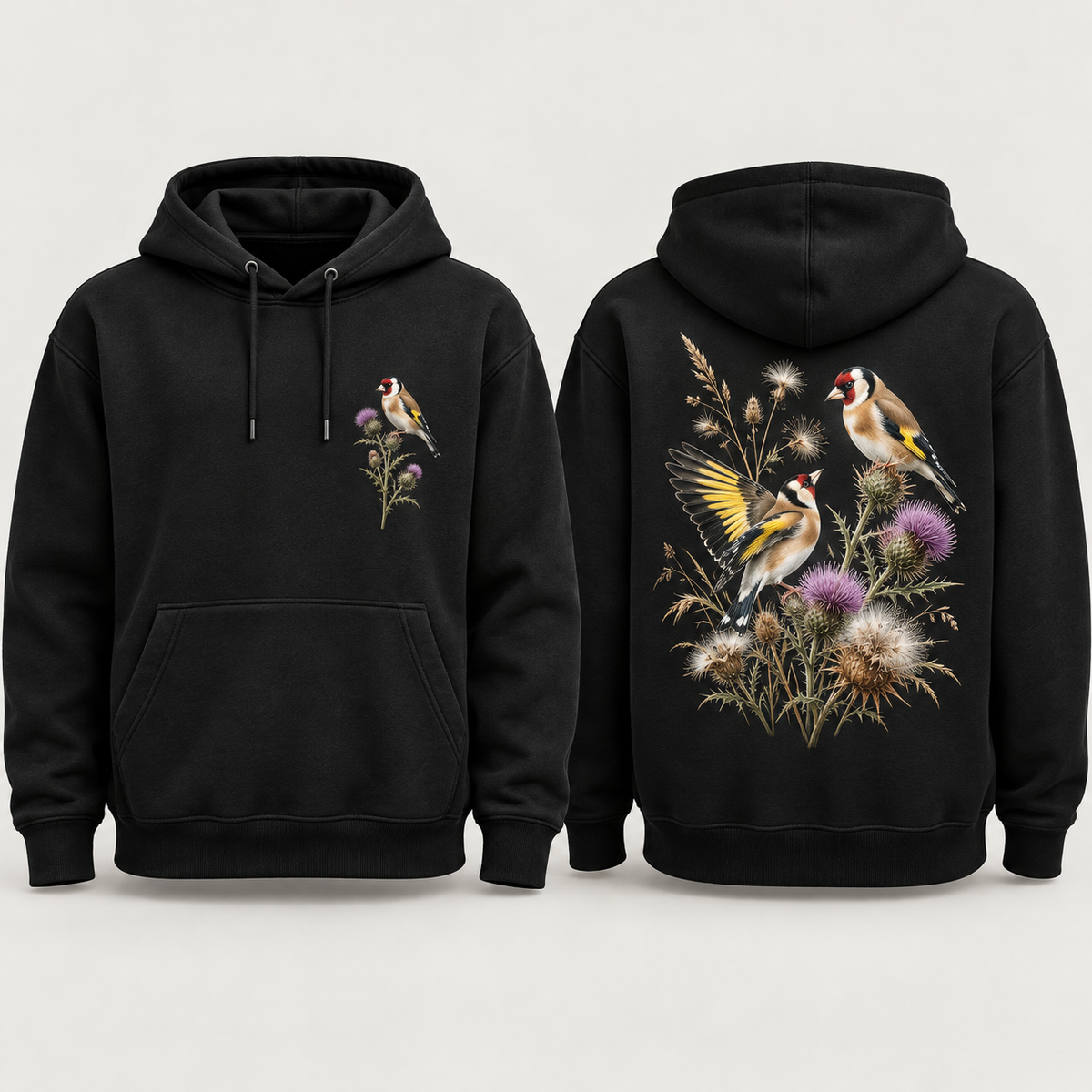 Floral Goldfinch | Garden Bird Hoodie
