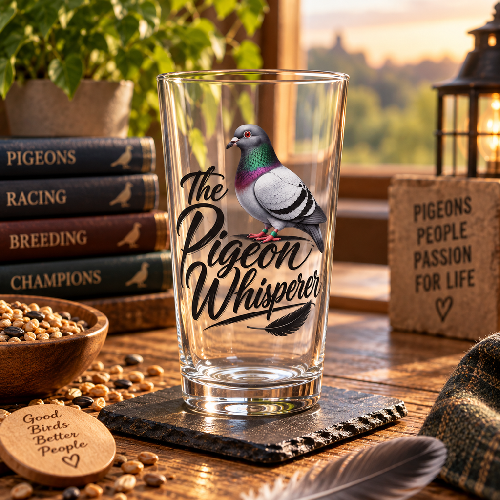 The Pigeon Whisperer – Racing Pigeon Pint Glass