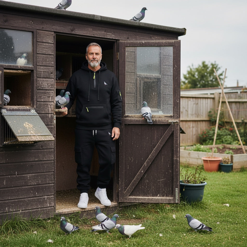 Racing Pigeon Quarter-Zip Tracksuit – Classic Design | Choose Your Pigeon