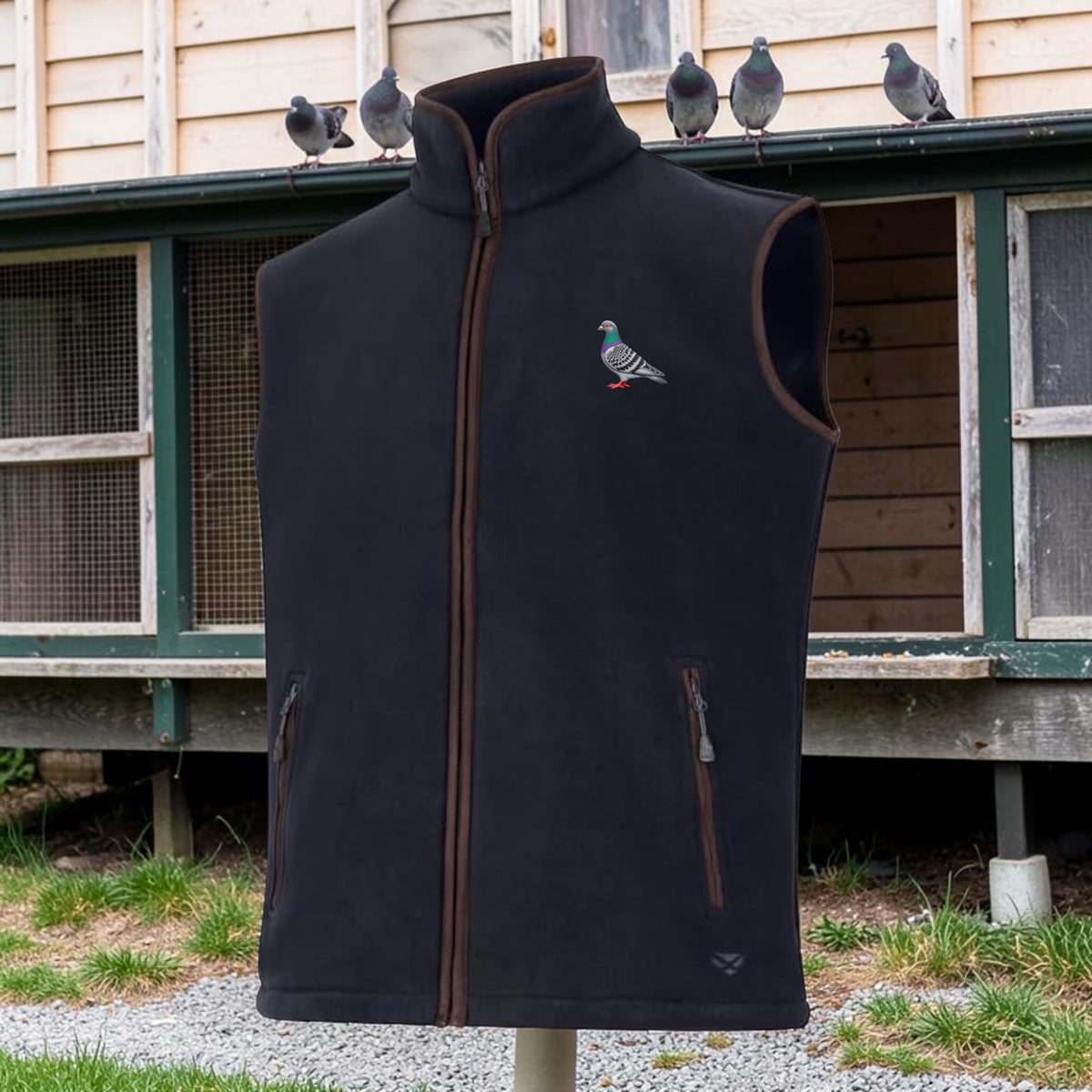 Racing Pigeon Country Fleece Gilet | Choose Your Pigeon
