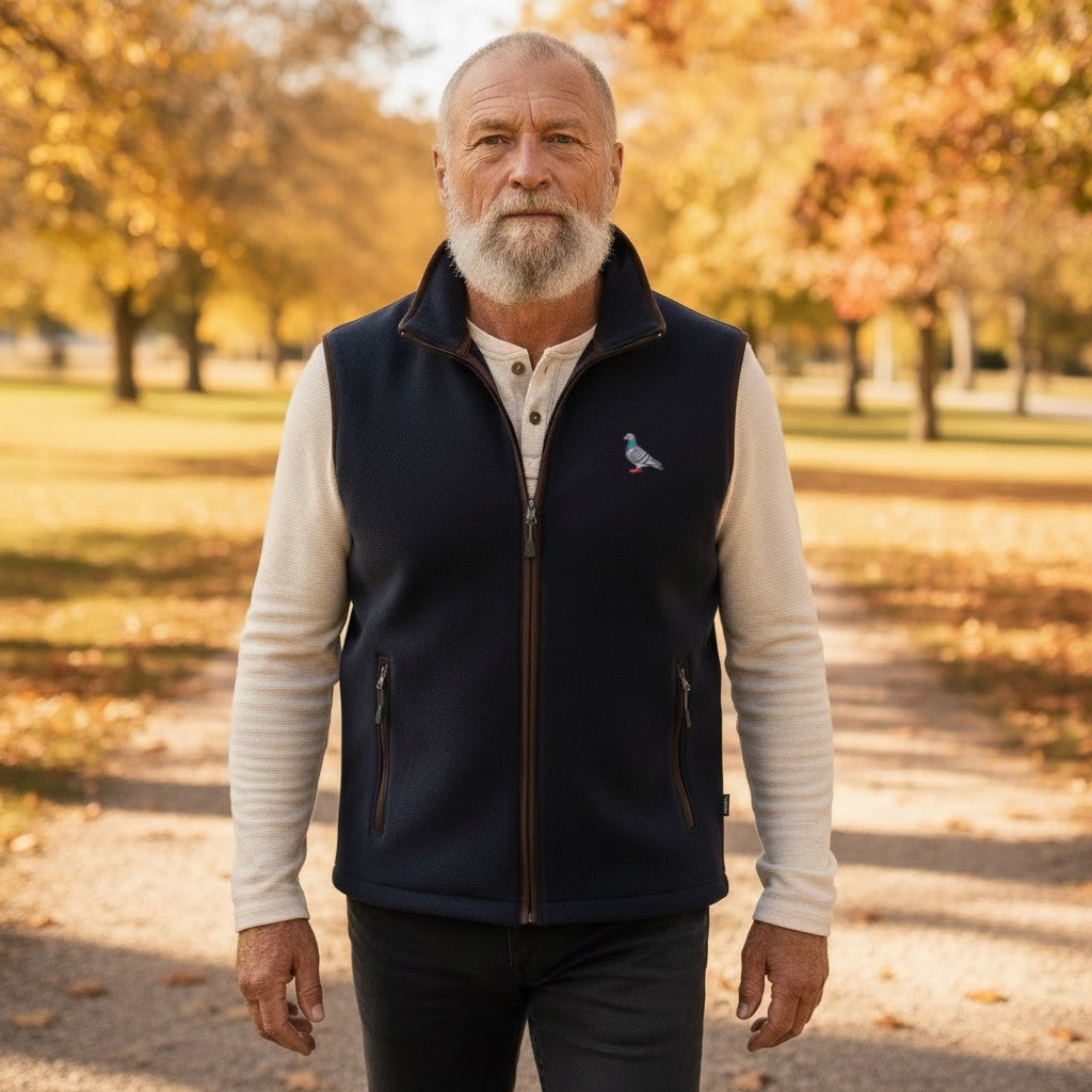 Racing Pigeon Country Fleece Gilet | Choose Your Pigeon