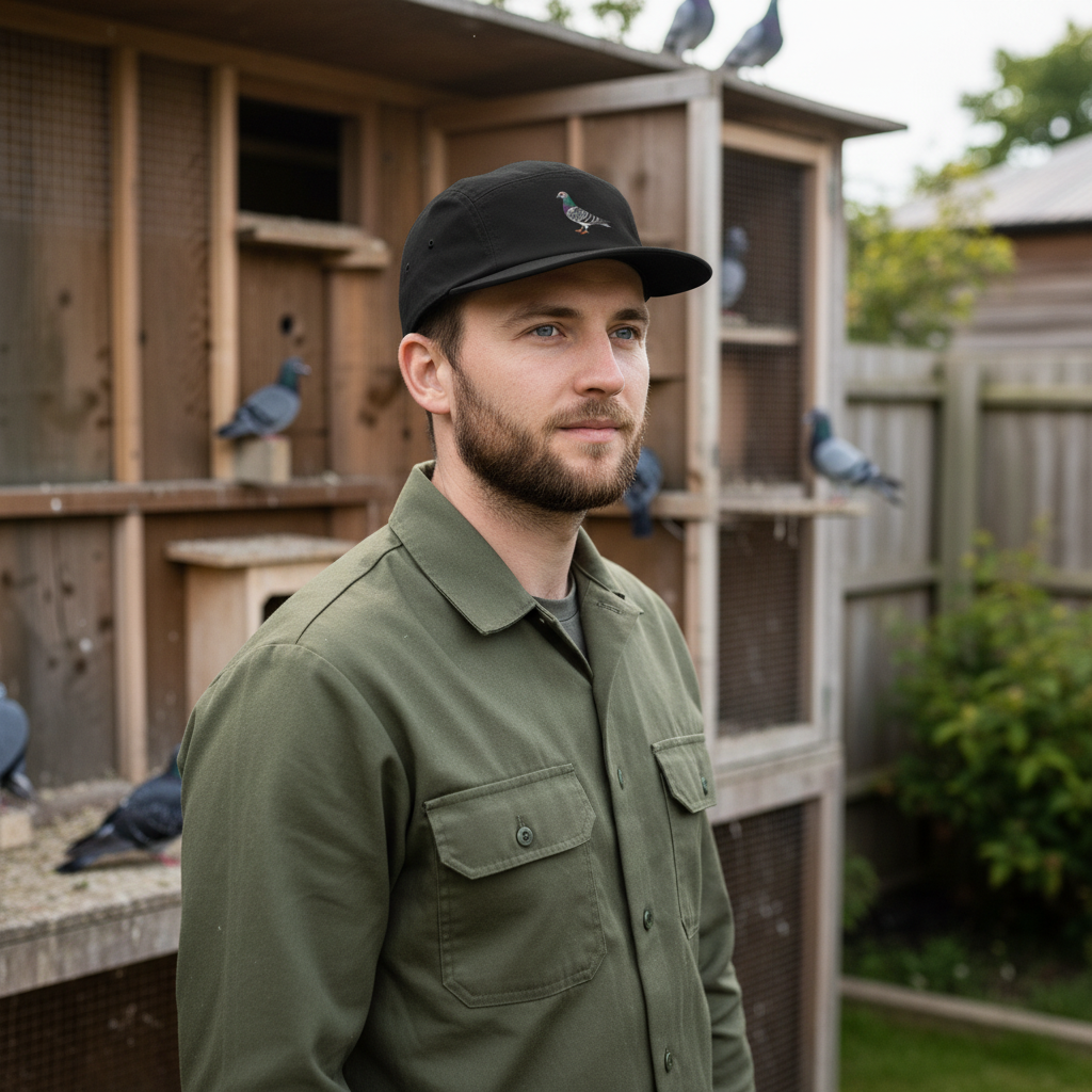 Blue Bar Classic — Racing Pigeon Embroidered 5-Panel Cap