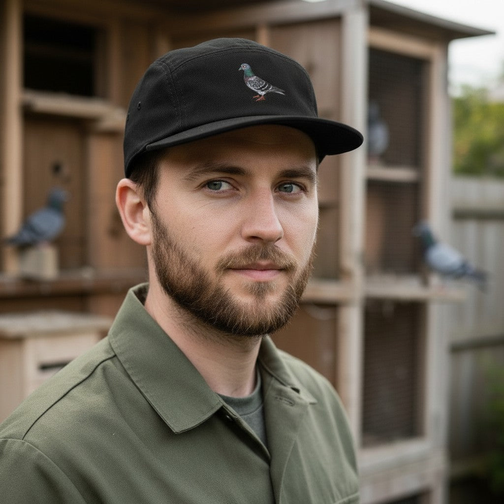 Blue Bar Classic — Racing Pigeon Embroidered 5-Panel Cap