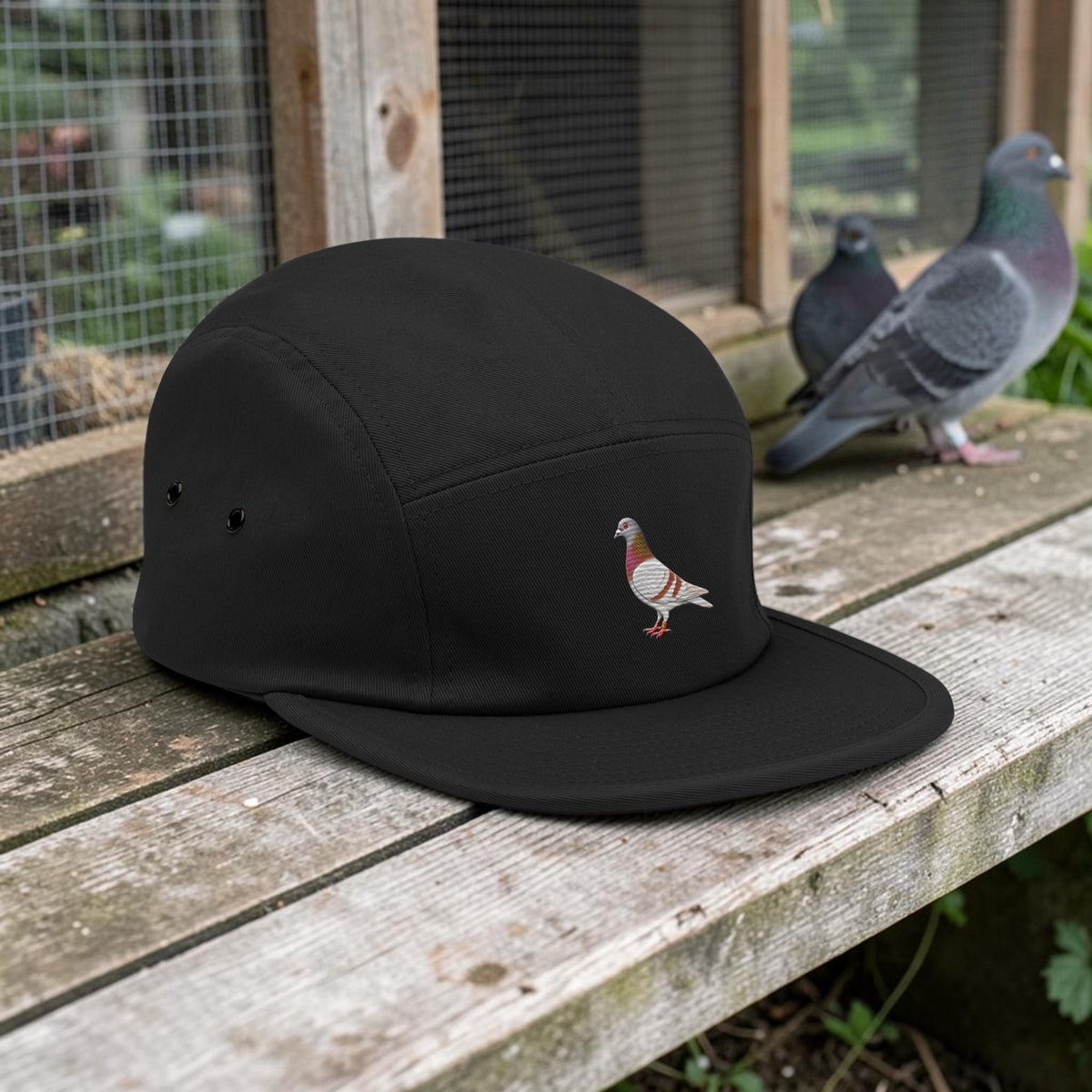 Red Bar Classic Embroidered 5-Panel Cap