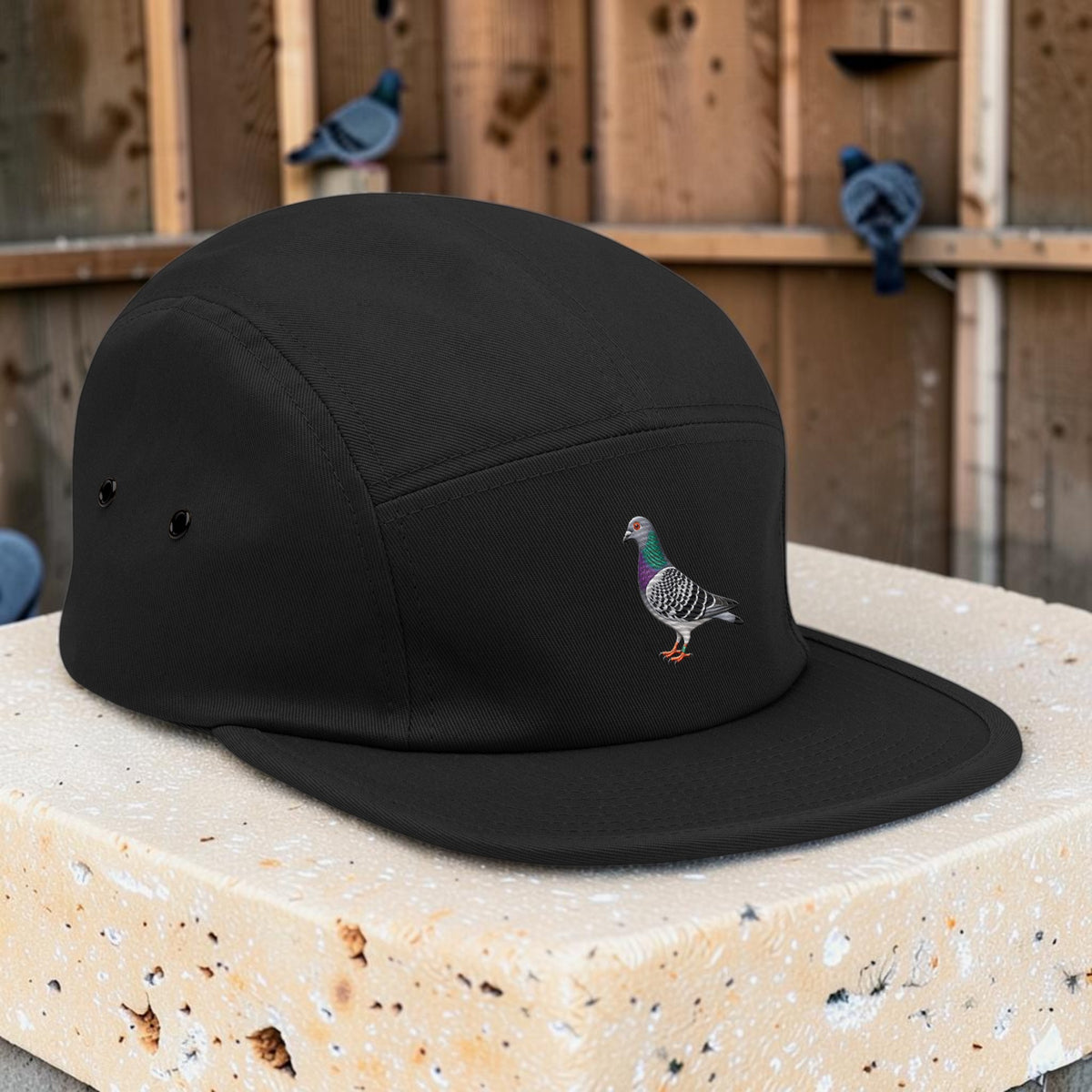 Blue Bar Classic — Racing Pigeon Embroidered 5-Panel Cap
