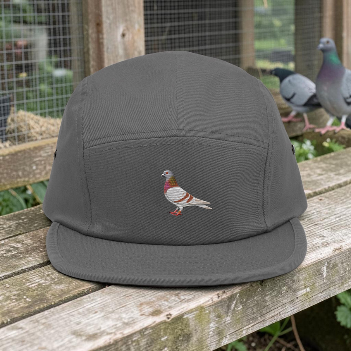 Red Bar Classic Embroidered 5-Panel Cap