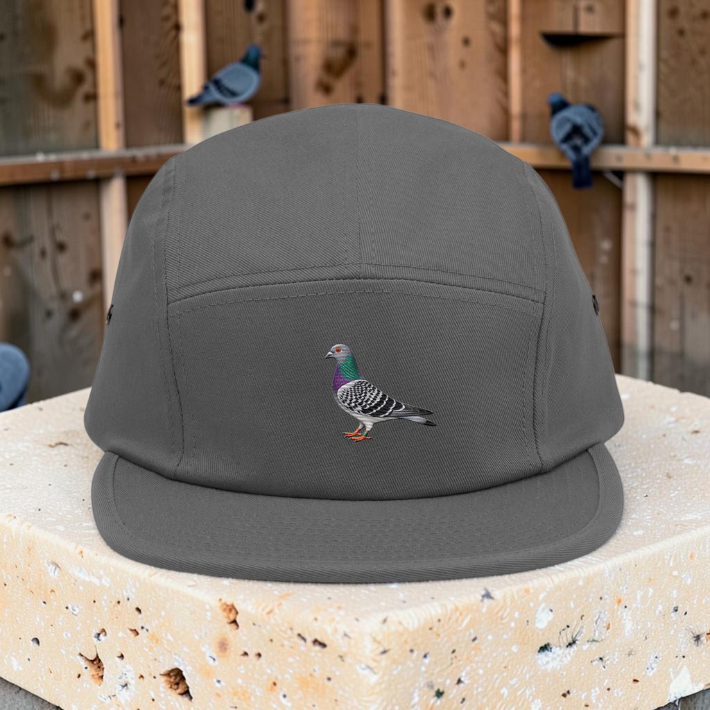 Blue Bar Classic — Racing Pigeon Embroidered 5-Panel Cap