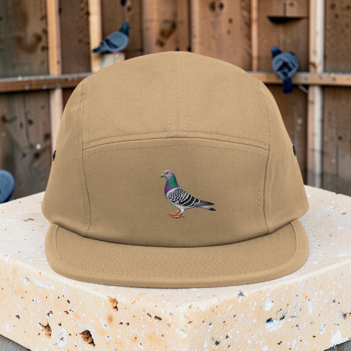 Blue Bar Classic — Racing Pigeon Embroidered 5-Panel Cap