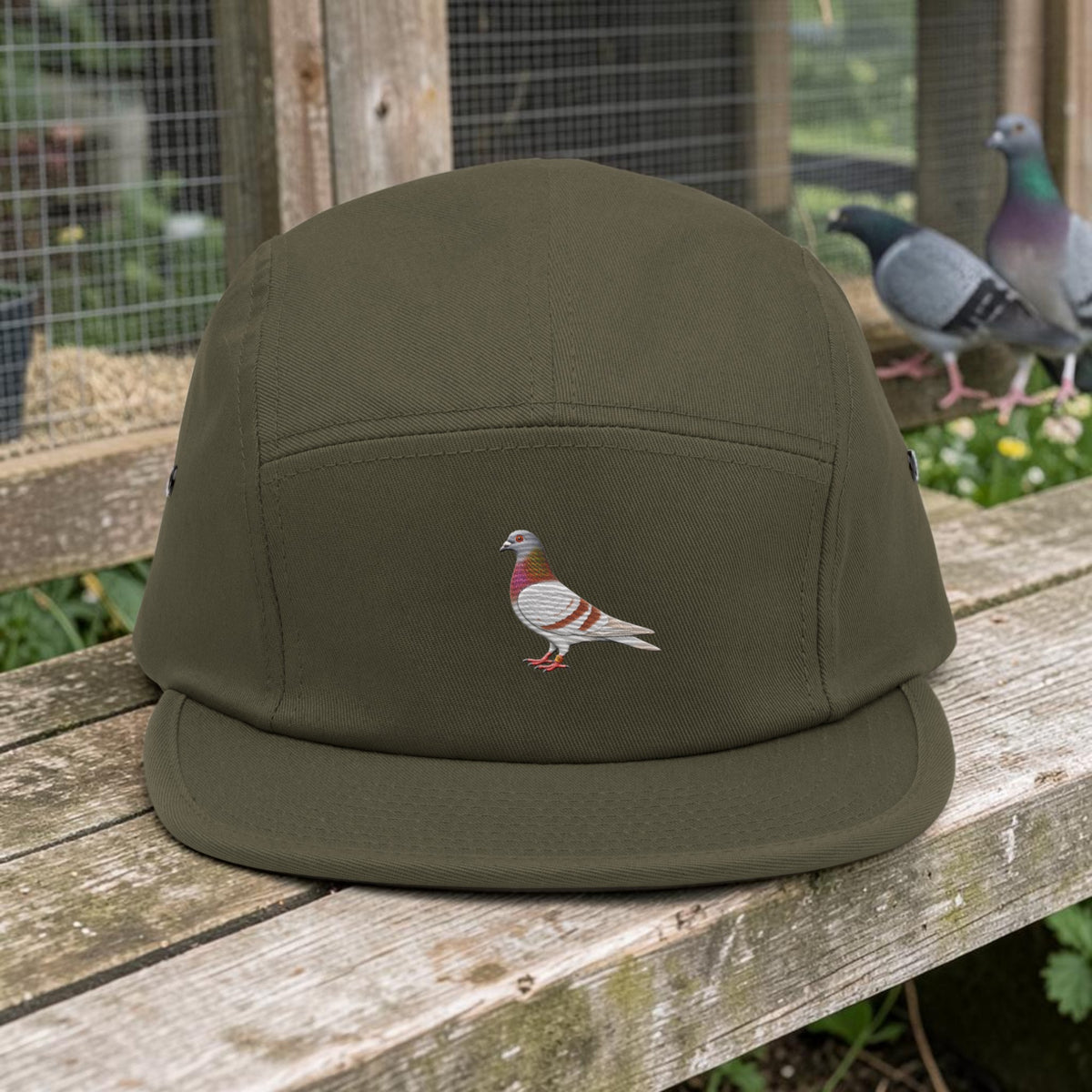Red Bar Classic Embroidered 5-Panel Cap