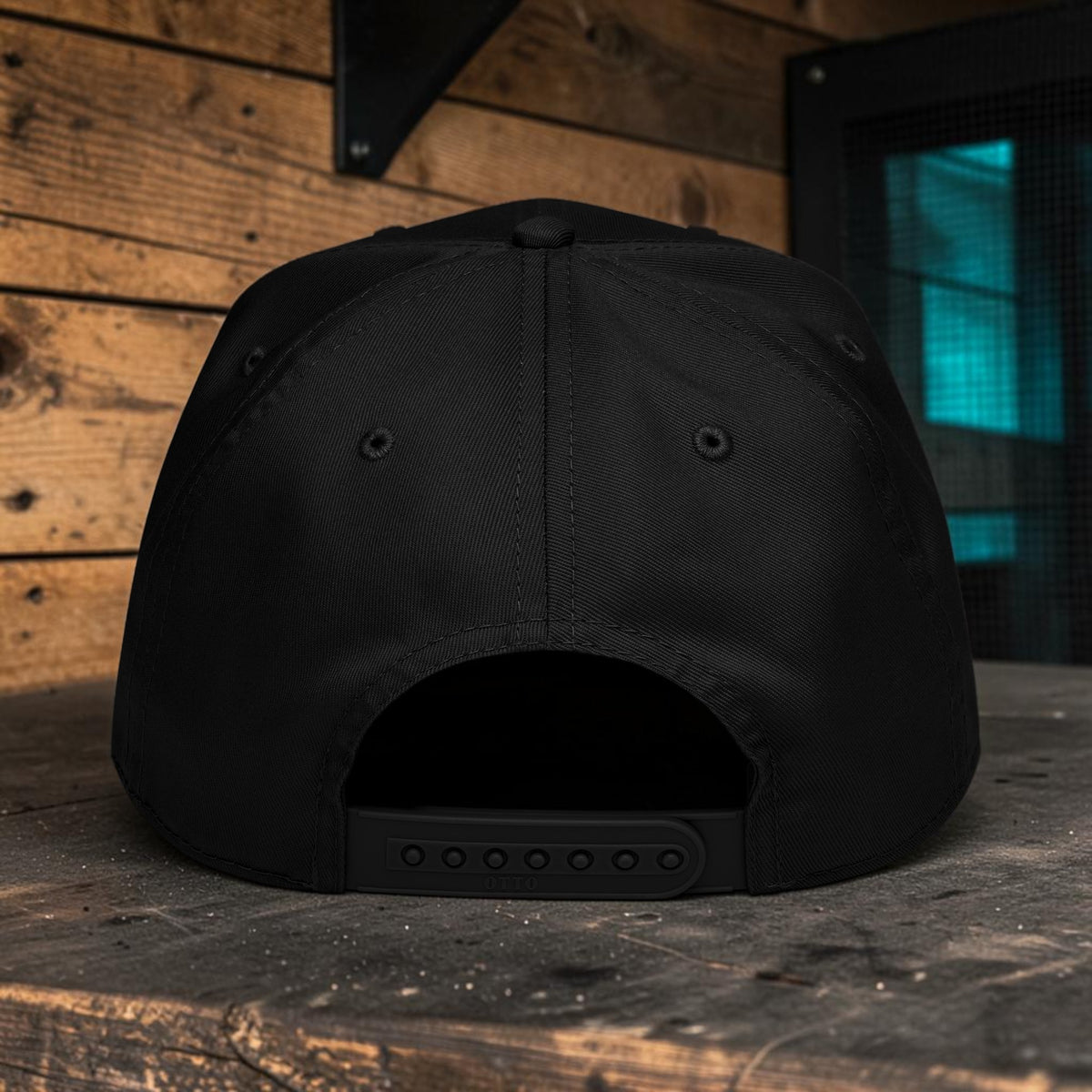 Bird Lounge Minimal 5-Panel Cap — Black