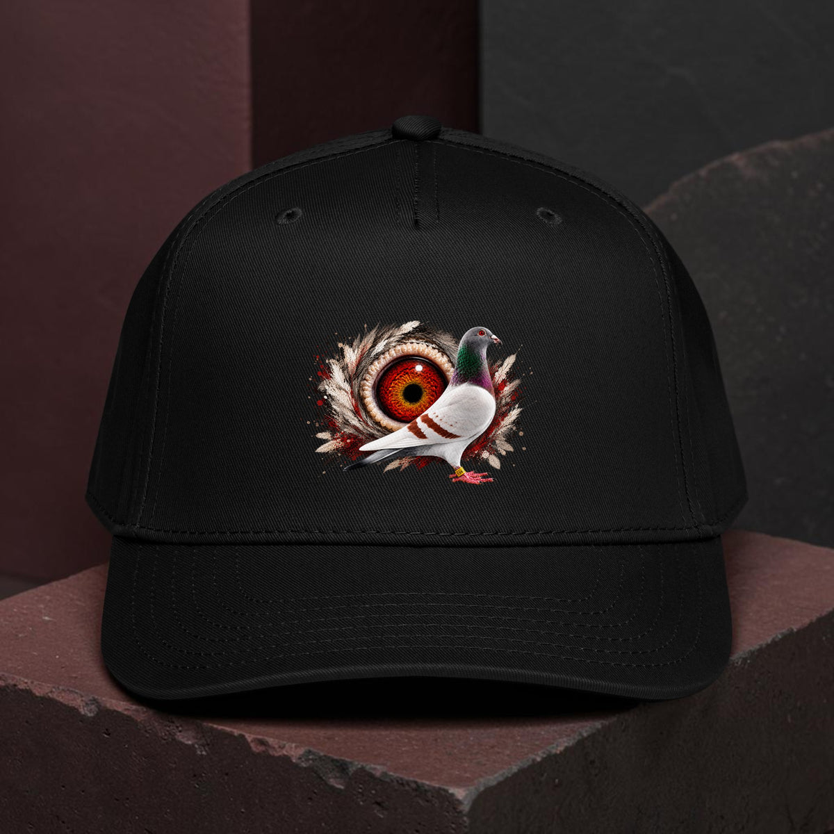 Red Bar Eye Backdrop 5-Panel Cap