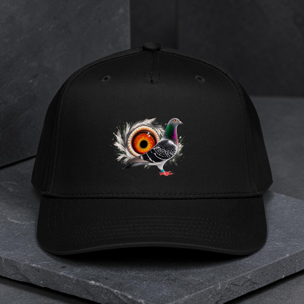Blue Chequer Eye Backdrop 5-Panel Cap