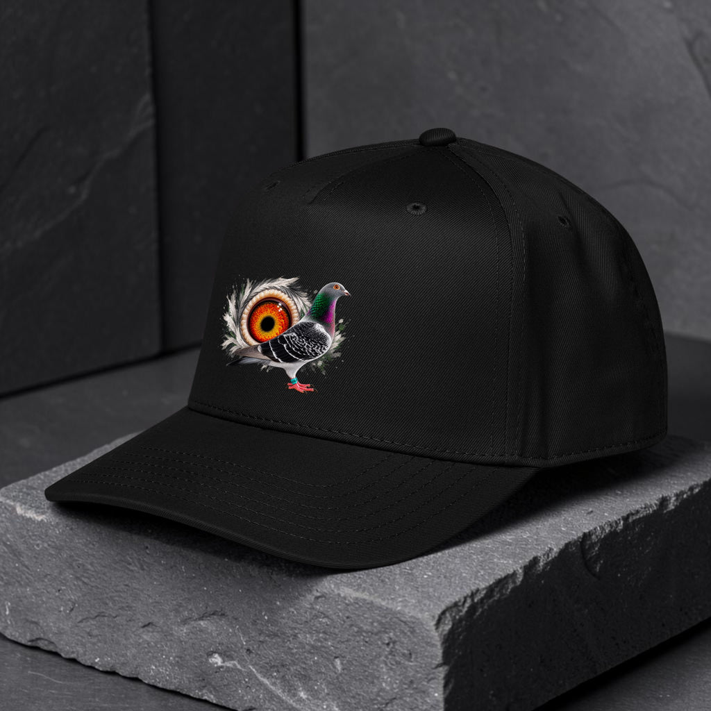 Blue Chequer Eye Backdrop 5-Panel Cap