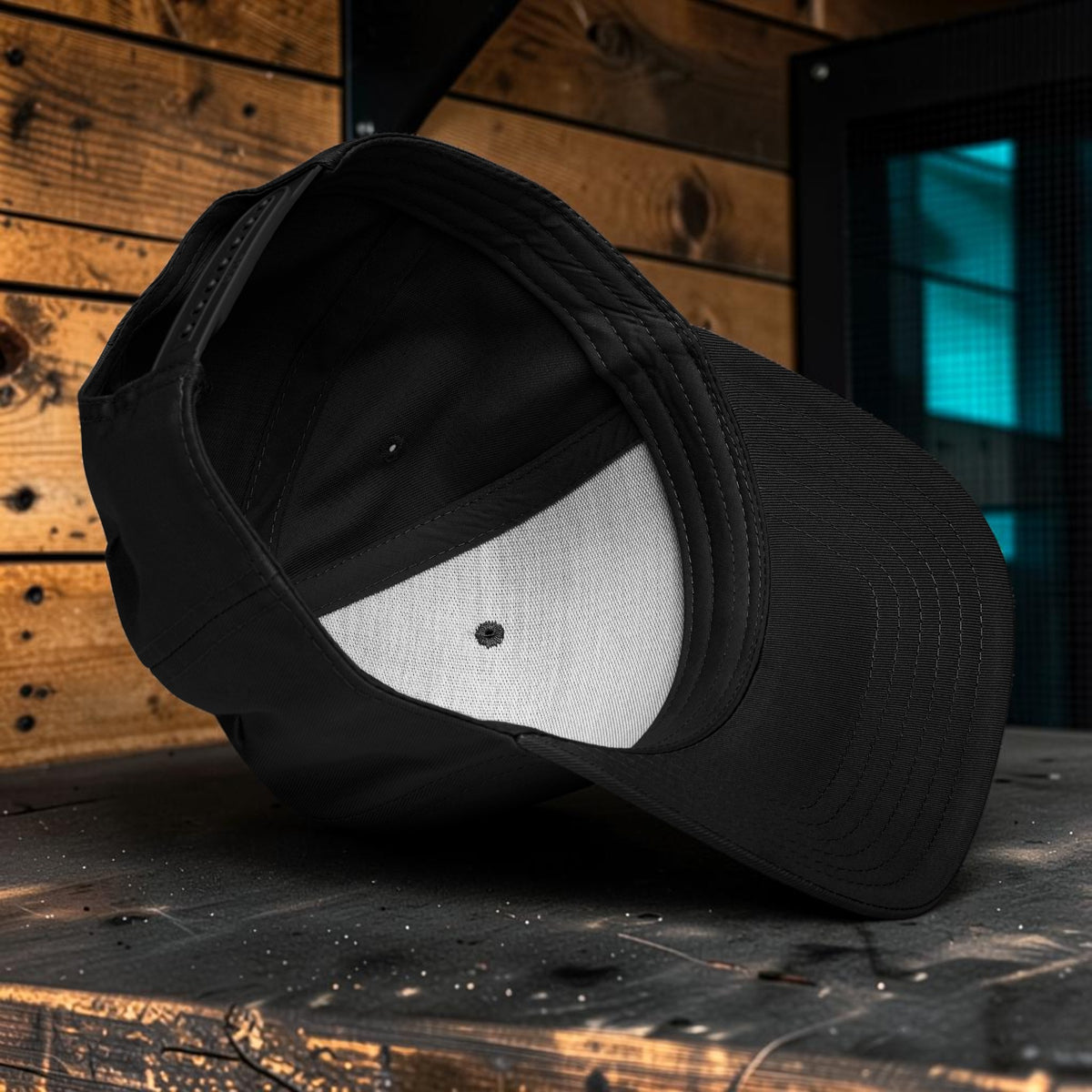 Bird Lounge Minimal 5-Panel Cap — Black