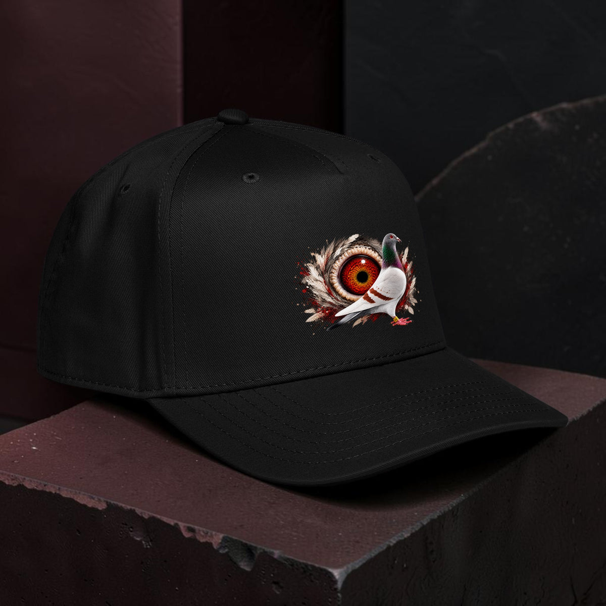 Red Bar Eye Backdrop 5-Panel Cap