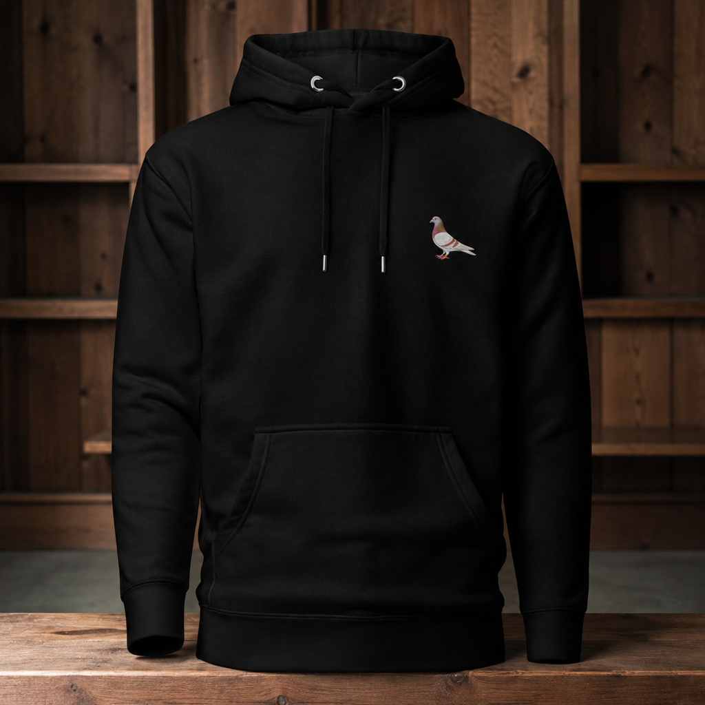 Red Bar Classic — Racing Pigeon Embroidered Hoodie
