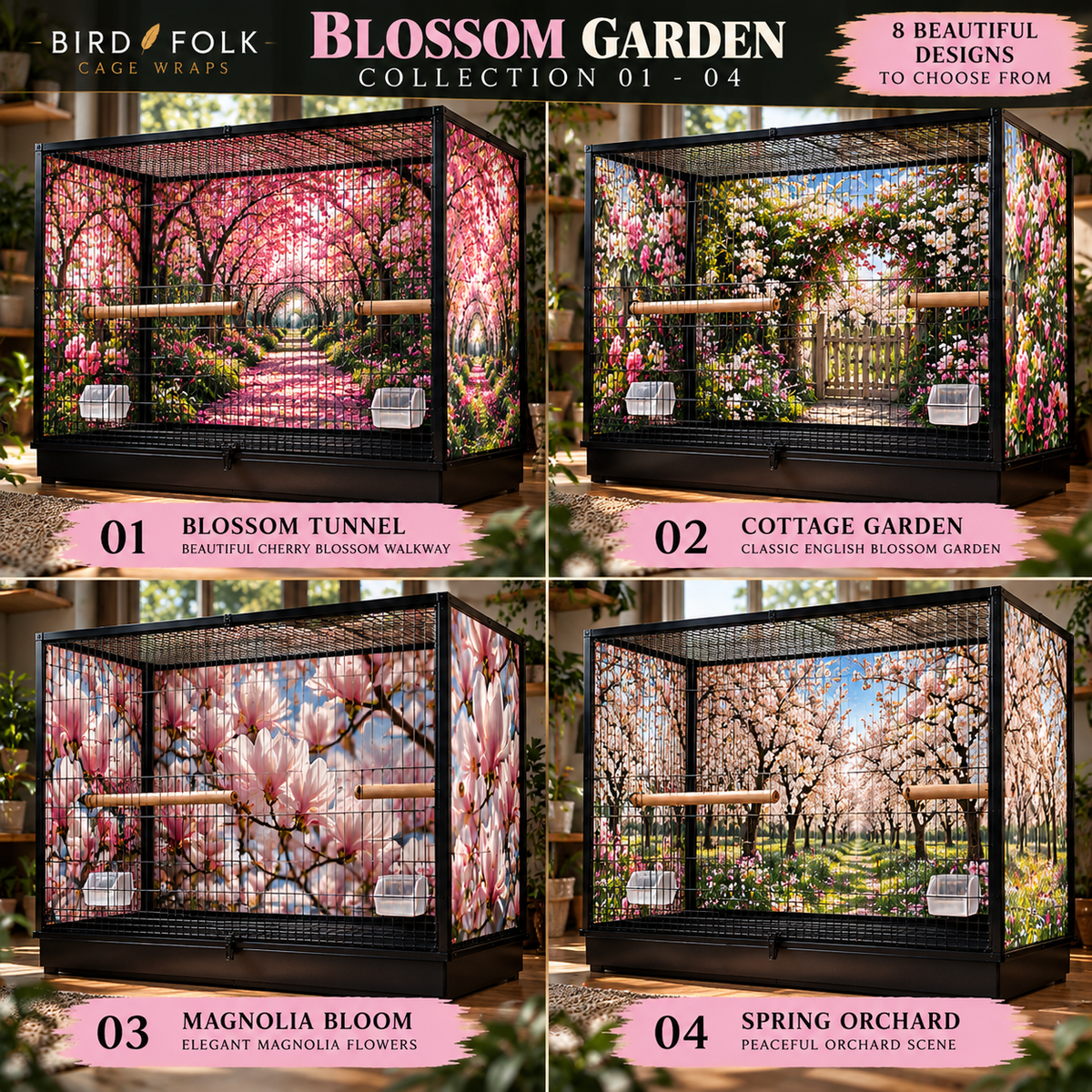 CR02 — Blossom Garden Cage Backdrops & Wraps