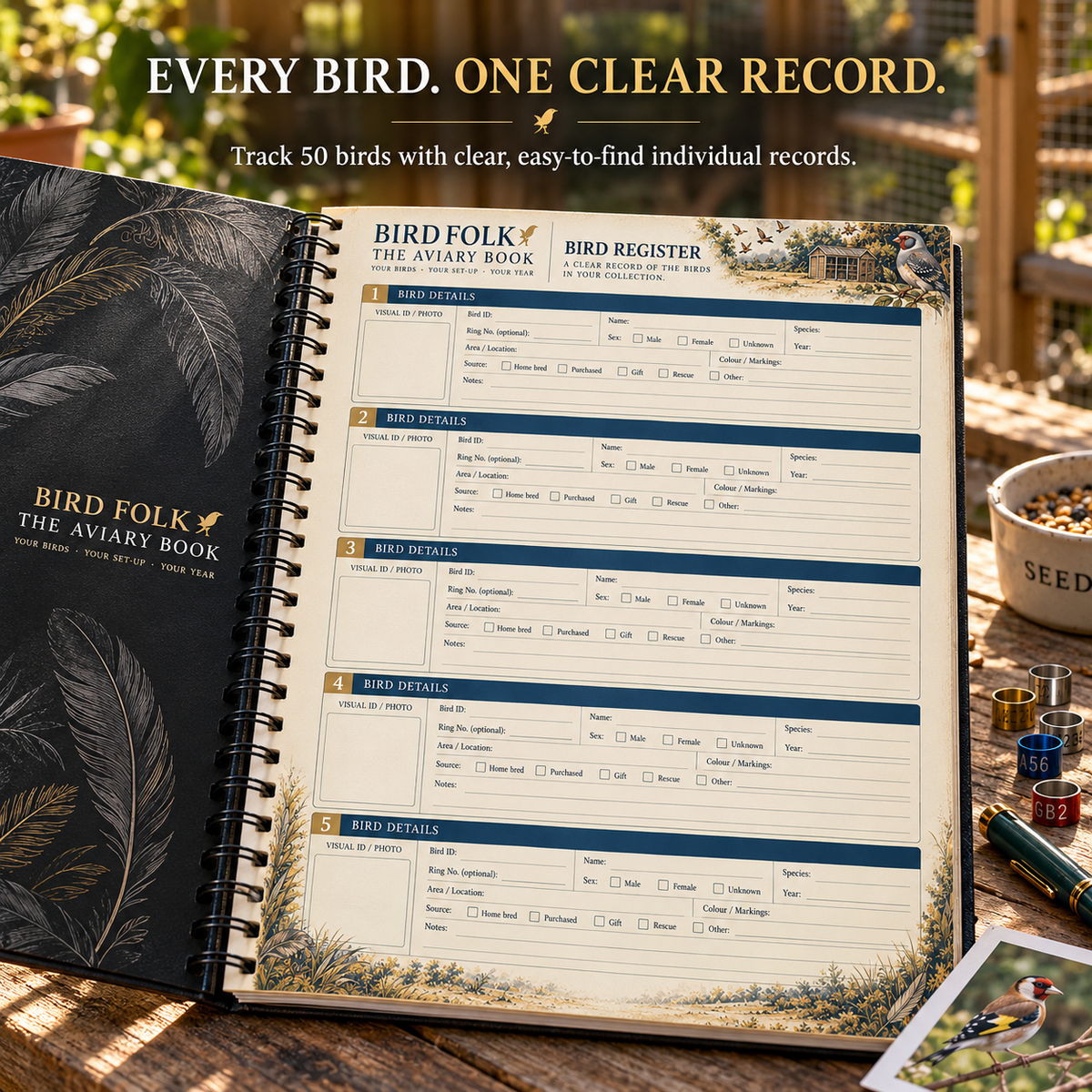 The Aviary Book – Complete Aviary Management & Record-Keeping System
