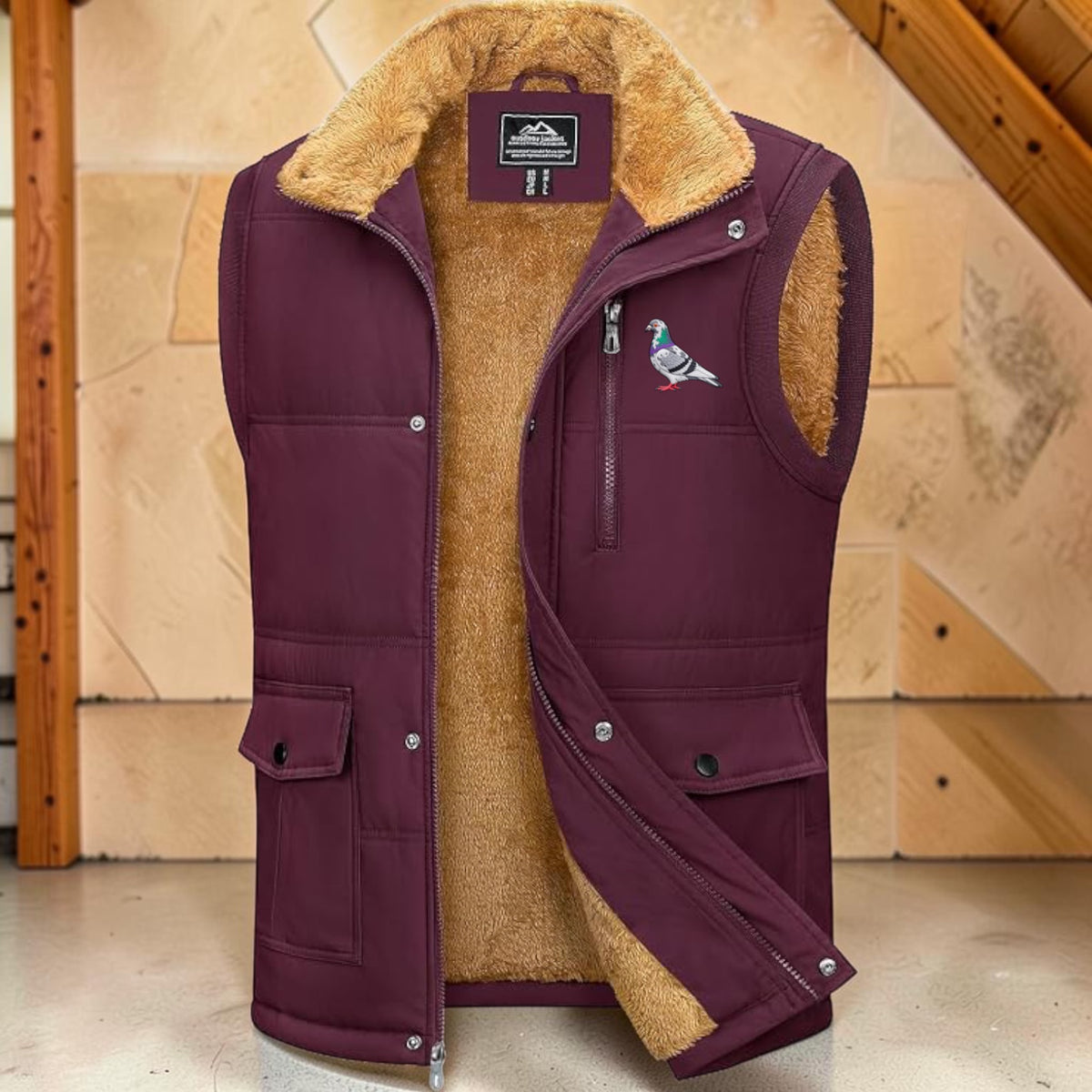 Premium Pigeon Fancier Winter Gilet – Fleece Lined | Choose Your Pigeon