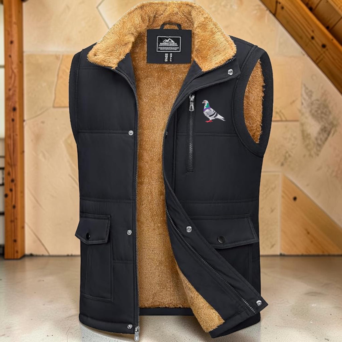 Premium Pigeon Fancier Winter Gilet – Fleece Lined | Choose Your Pigeon