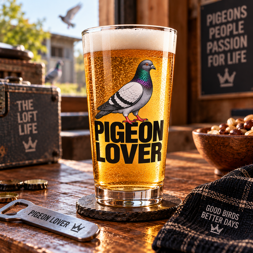 I Just Really, Really Like Pigeons – Racing Pigeon Pint Glass