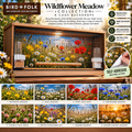 Wildflower Meadow — Self-Adhesive Breeding Cage Backdrops