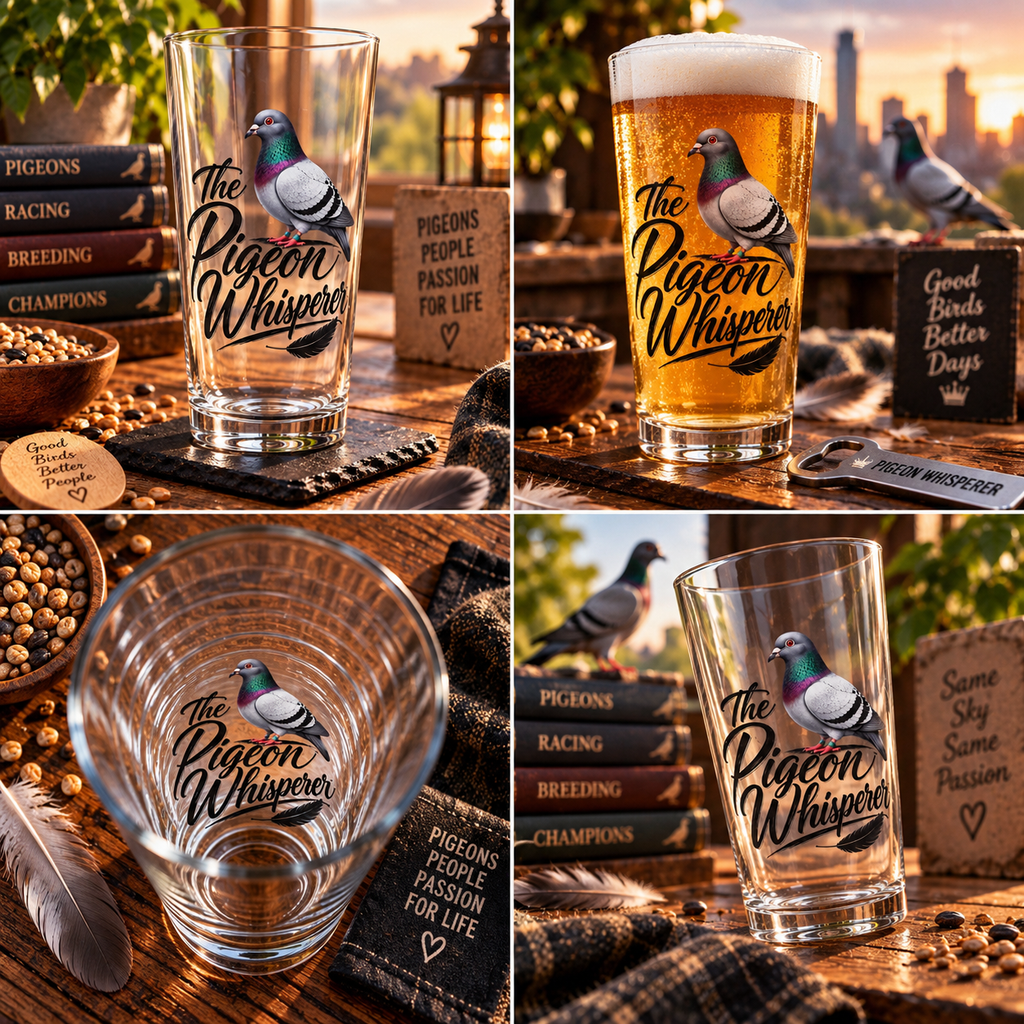 The Pigeon Whisperer – Racing Pigeon Pint Glass