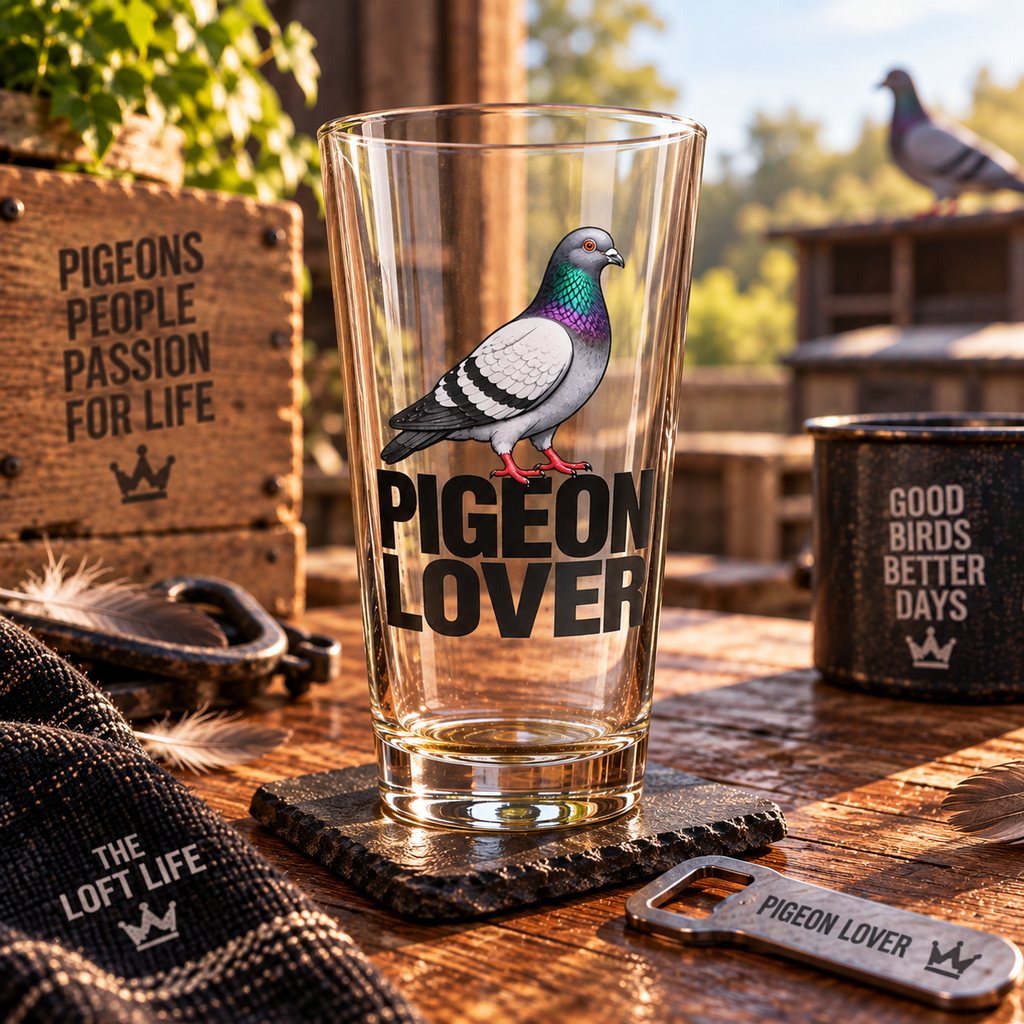 I Just Really, Really Like Pigeons – Racing Pigeon Pint Glass