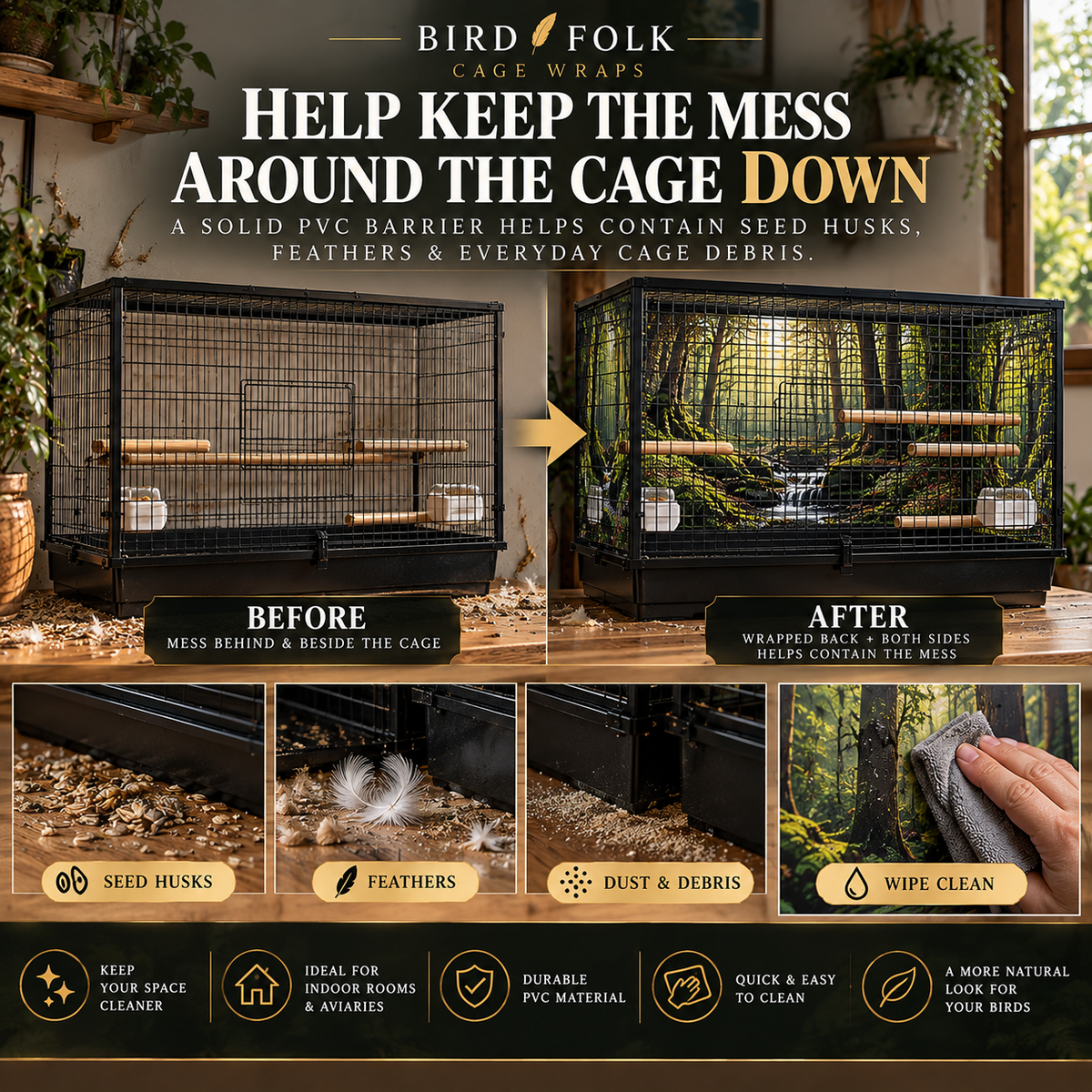 CR01 — British Woodland Cage Wraps