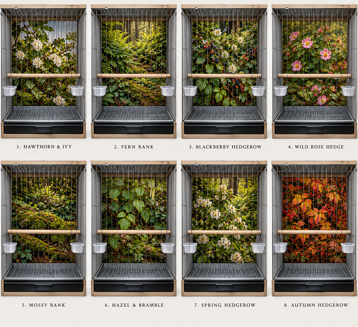 British Hedgerow — Self-Adhesive Breeding Cage Backdrops