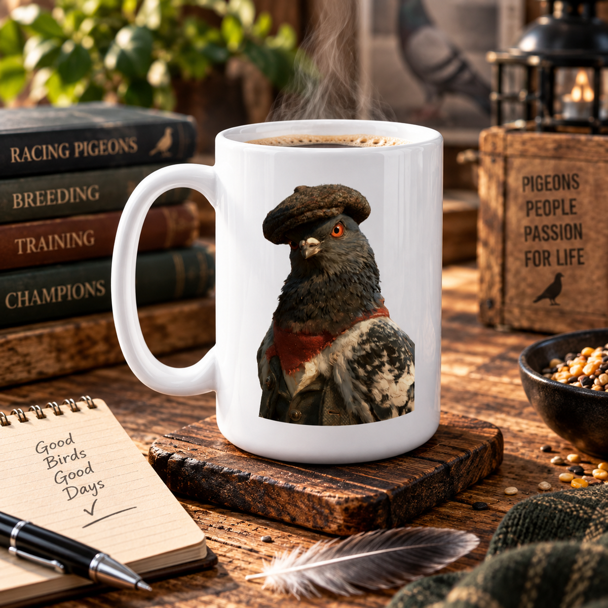 The Old Fancier – 15oz Racing Pigeon Mug