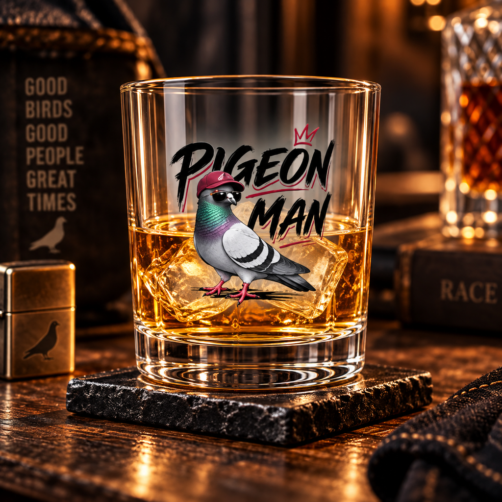 Pigeon Man – Racing Pigeon Whisky Glass