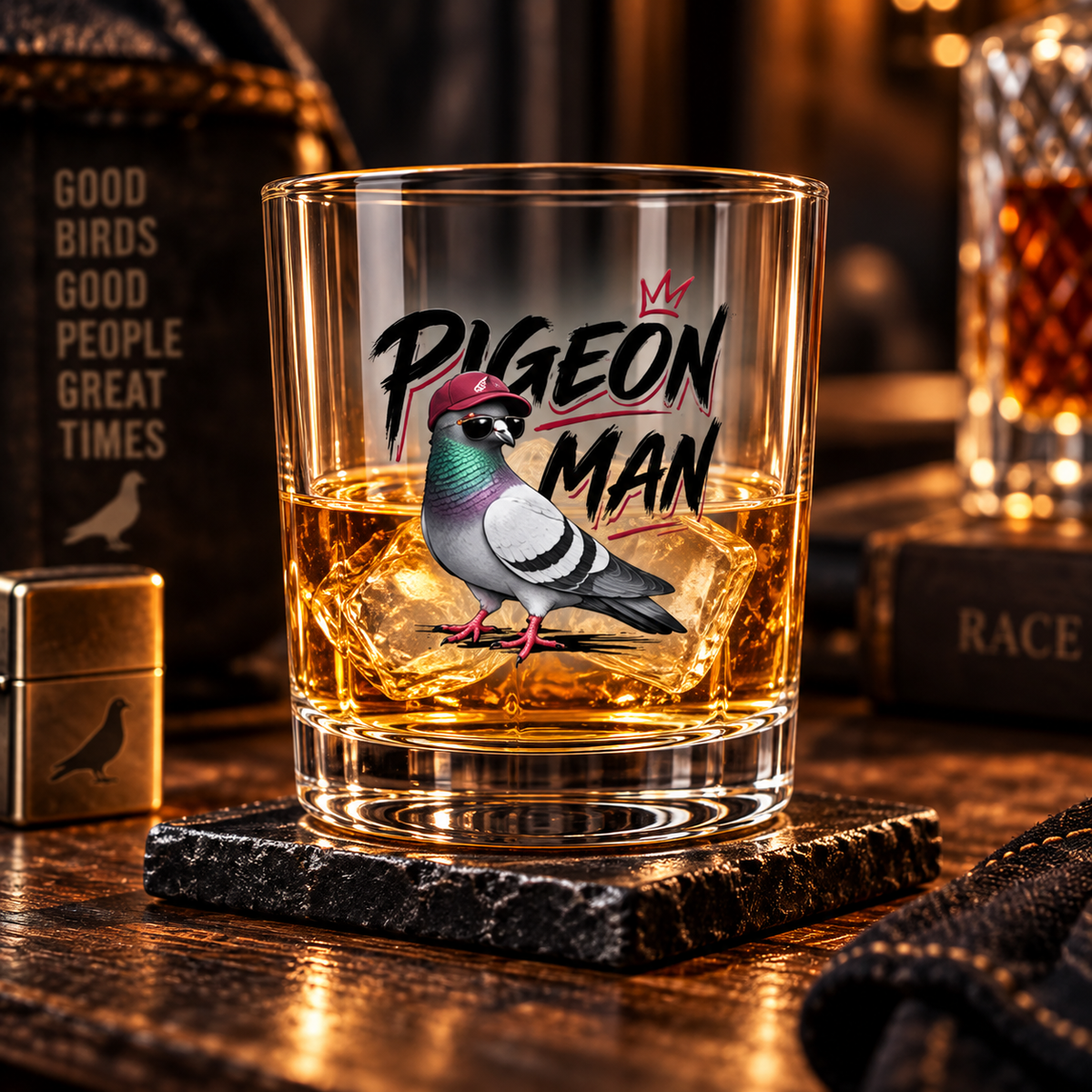 Pigeon Man – Racing Pigeon Whisky Glass