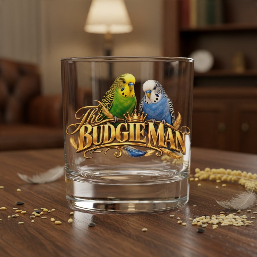 Budgie Man – Whisky Glass